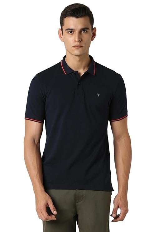 Van Heusen Men's Cotton Regular Fit Athleisure Ultra Soft Polo T-Shirt