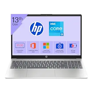 HP 15 laptop with 13th Gen Intel Core i3-1315U processor, modern slim design and large display